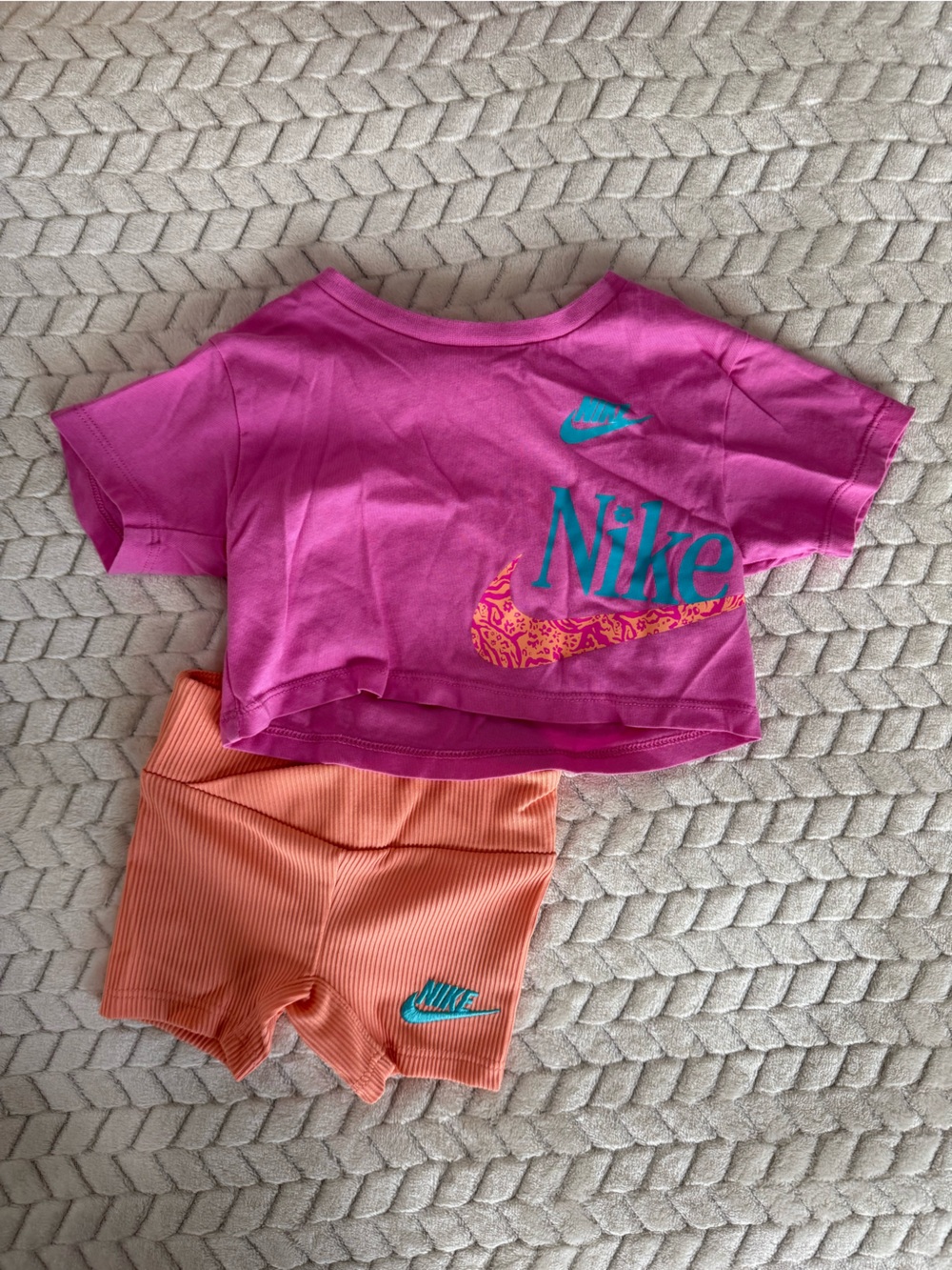Nike Toddler Outfit Set in Bright Pink and Coral